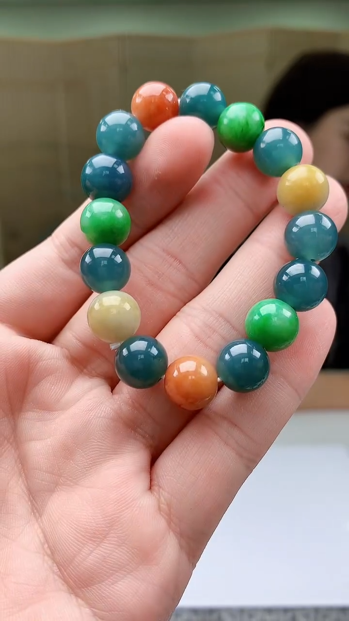 【闪购商品】定制翡翠未镶嵌4829bb-毛货手串48