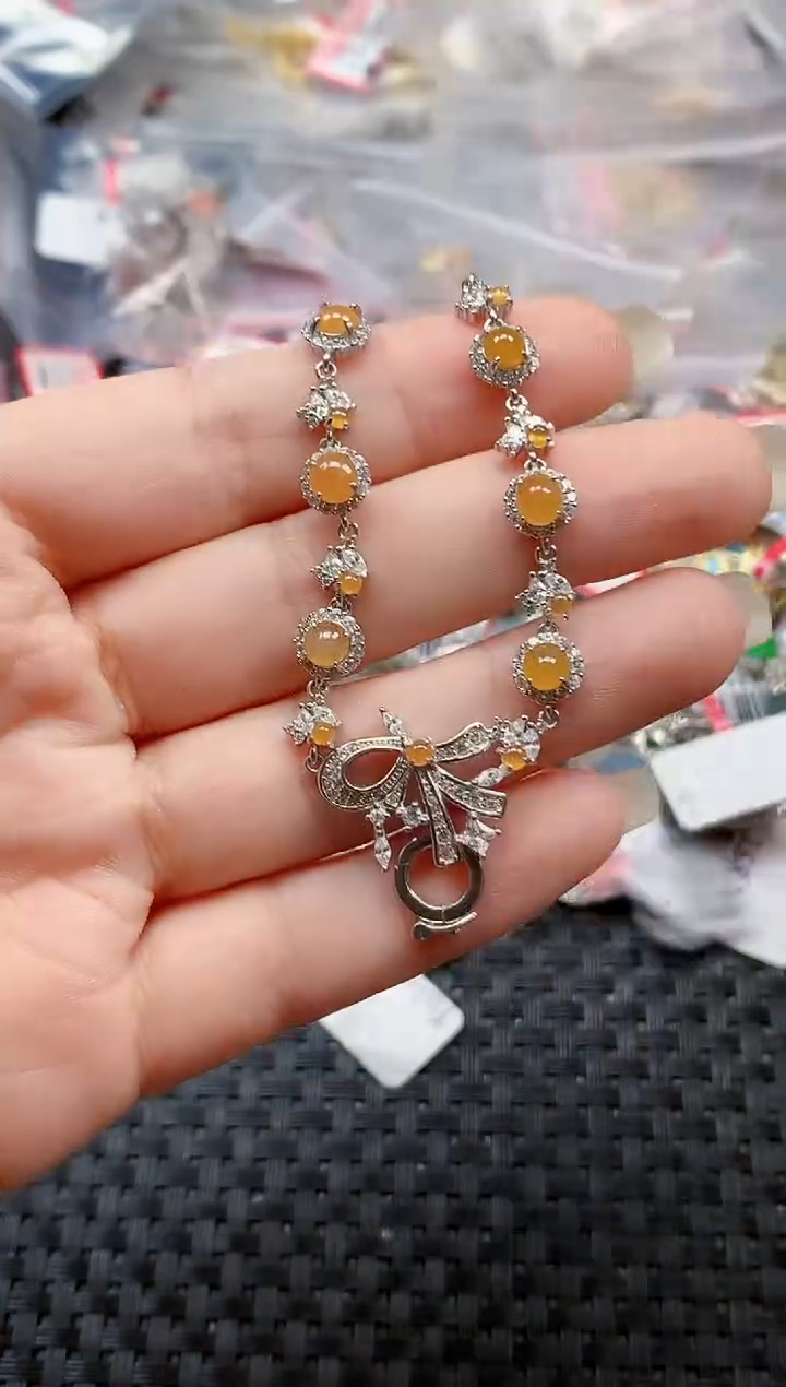 银S925镶嵌戒指翡翠天然A货缅甸翡翠