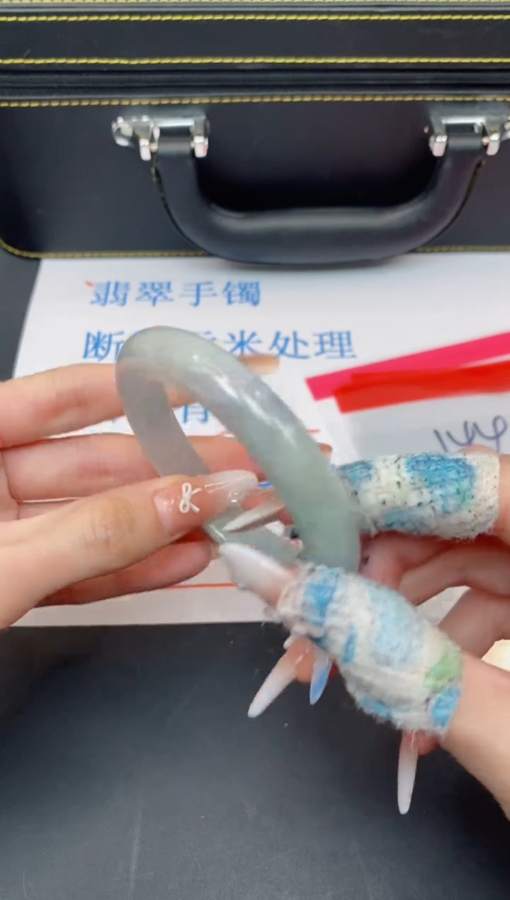 未镶嵌手镯翡翠有瑕疵NO退换-144