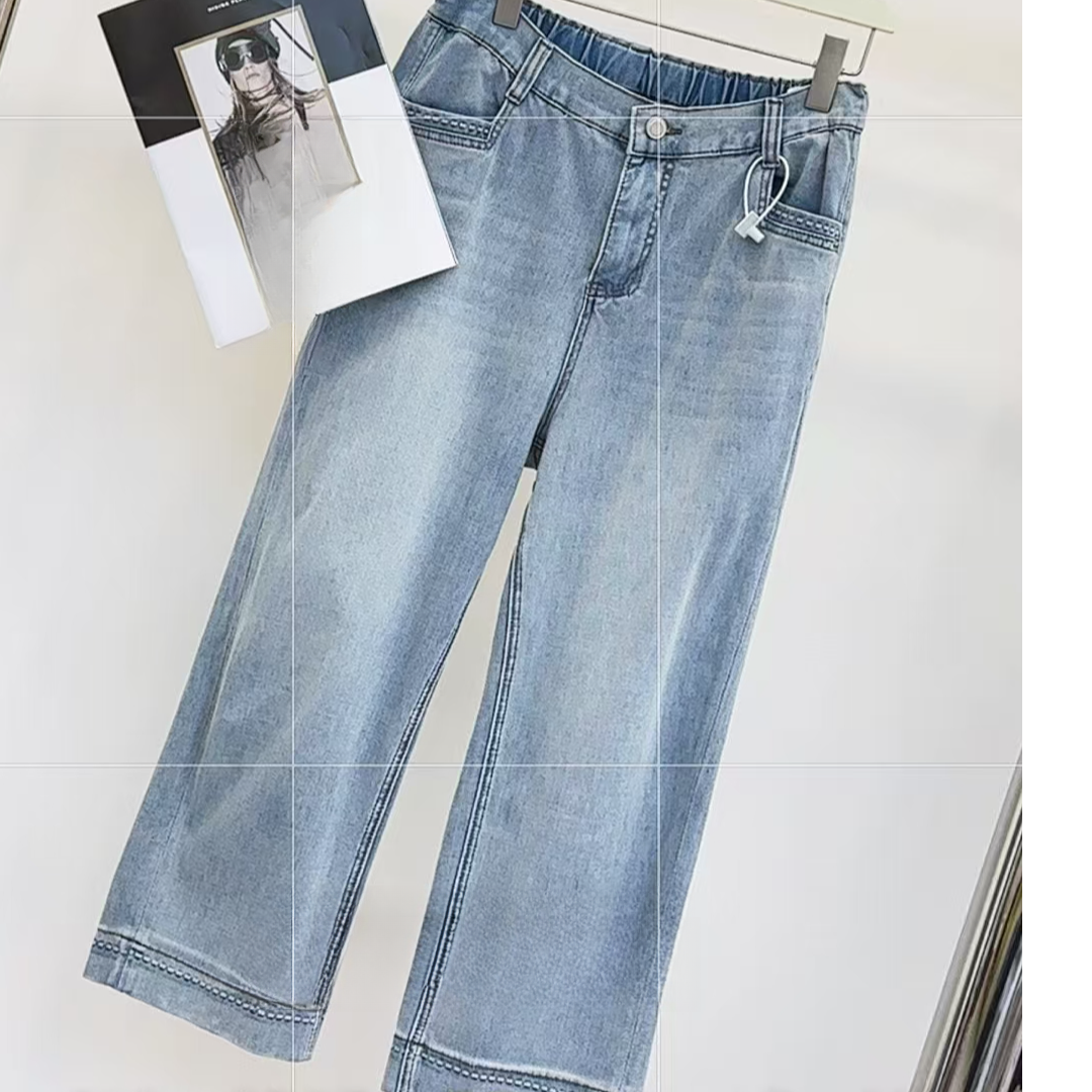 二姐家淼63316新款时尚百搭牛仔裤