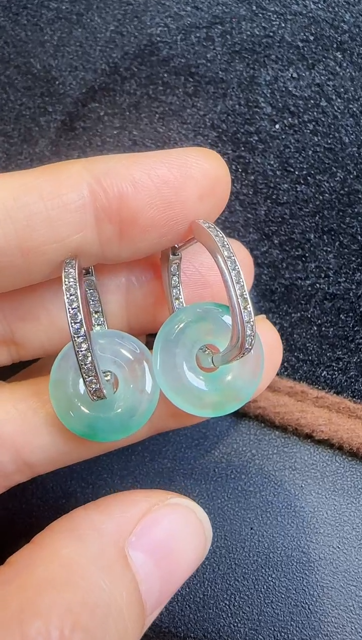 【闪购商品】翡翠耳饰未镶嵌00002900