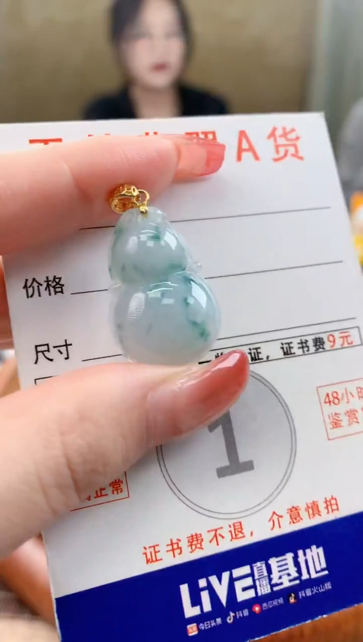 颈饰未镶嵌翡翠天然A货翡翠挂件