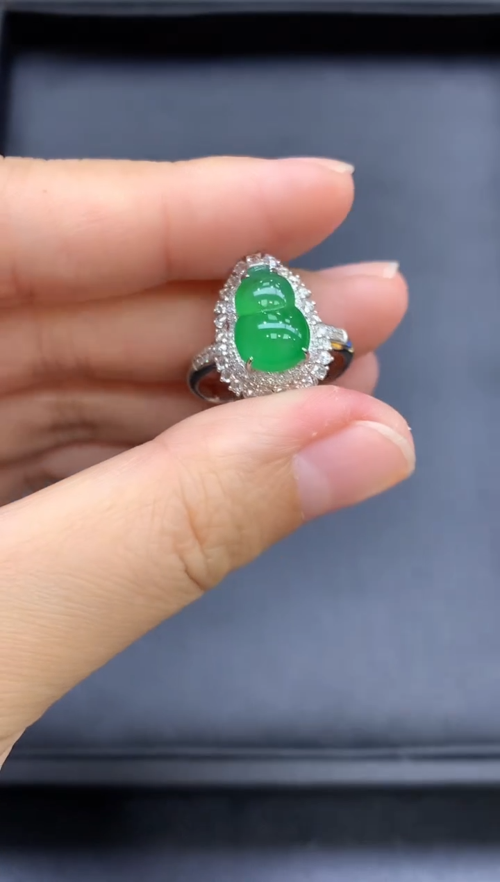 18K金镶嵌戒指翡翠709-中国好珍宝 