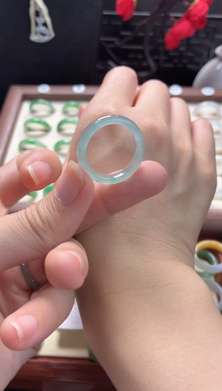 未镶嵌定制翡翠圈口18-19号  48小时鉴赏期