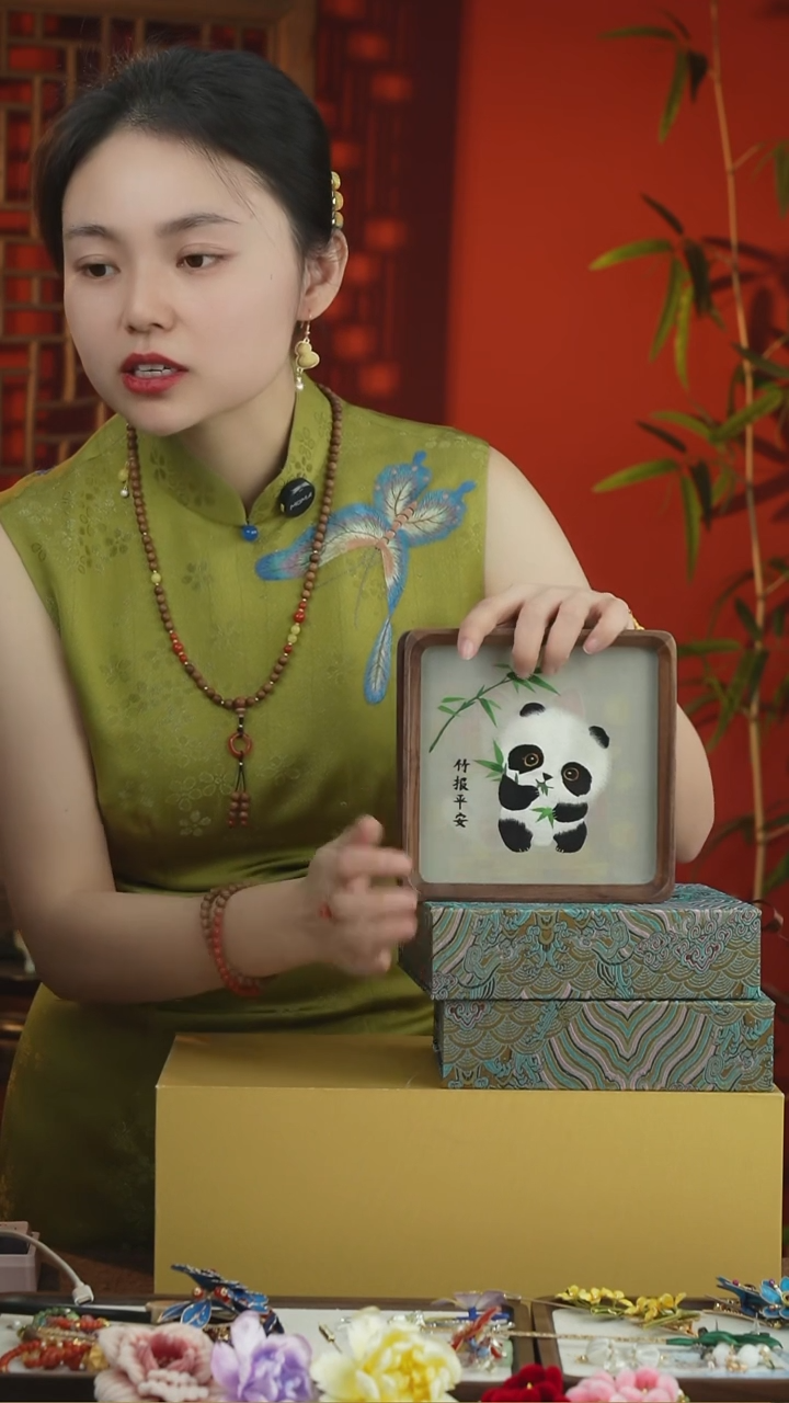 刺绣非遗苏绣摆件