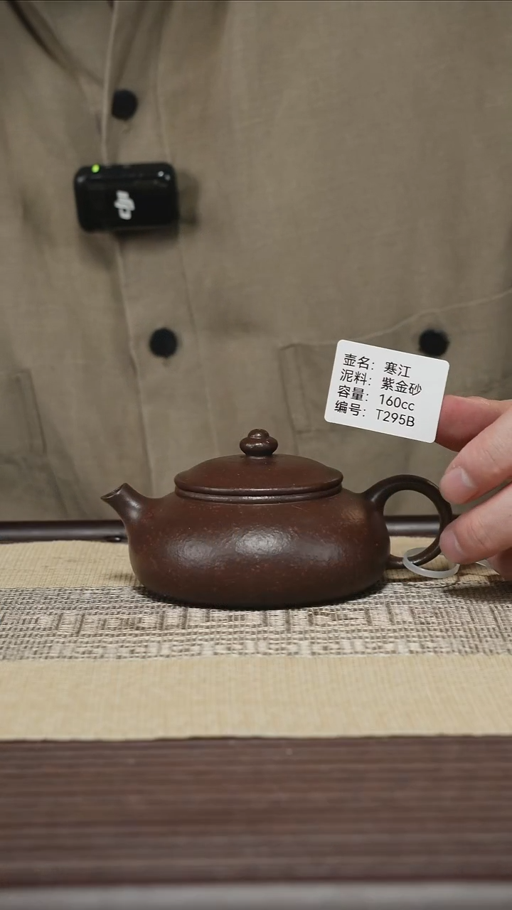 茶壶紫砂T295B 紫金砂 寒江 160cc
