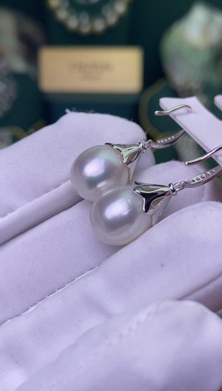 【闪购商品】海水珍珠耳饰银S925镶嵌11-*12