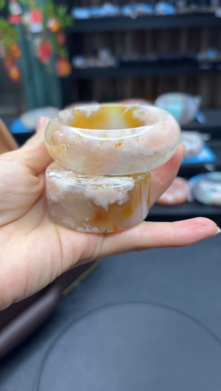 【闪购商品】石英质玉手镯未镶嵌1464（56圈贈送鐲心）