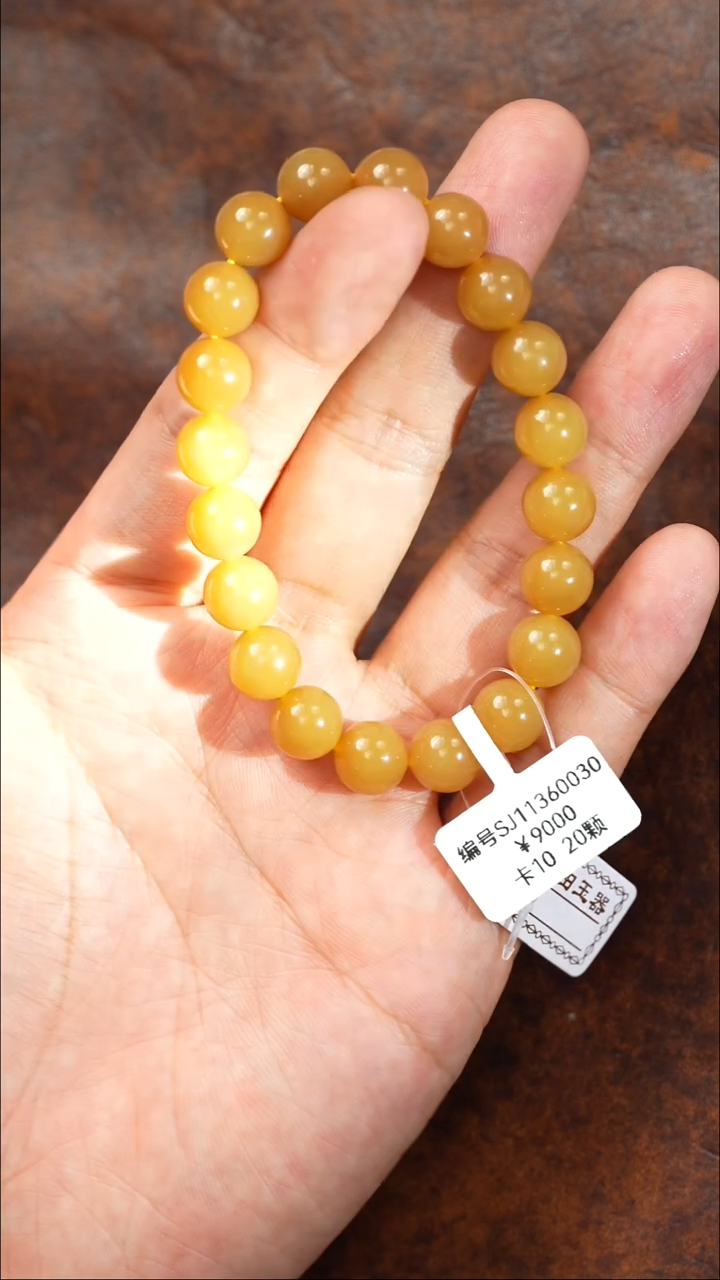 颈饰未镶嵌和田玉10 SJ  手串