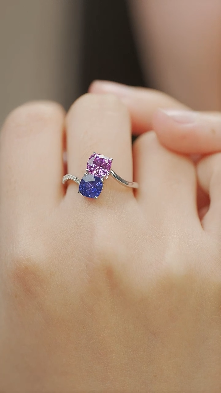 【闪购商品】蓝宝石戒指18K金镶嵌2.73ct