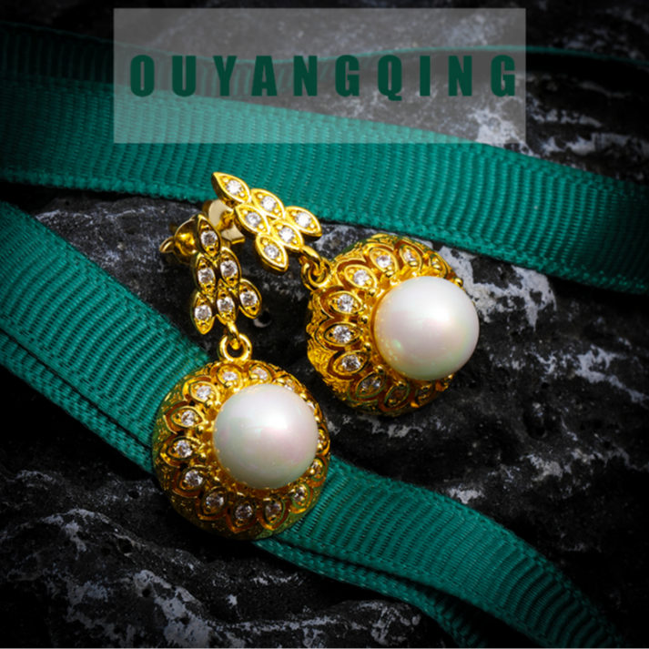 铜合金合成锆石耳饰  【琴愿为你】时尚耳坠高端女耳环ZE190285