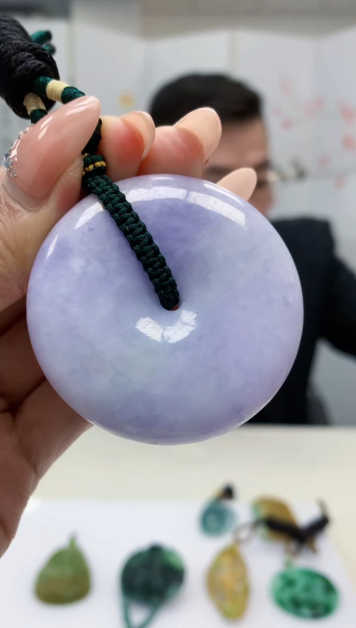 【闪购商品】定制翡翠未镶嵌5152MM-毛货挂件45