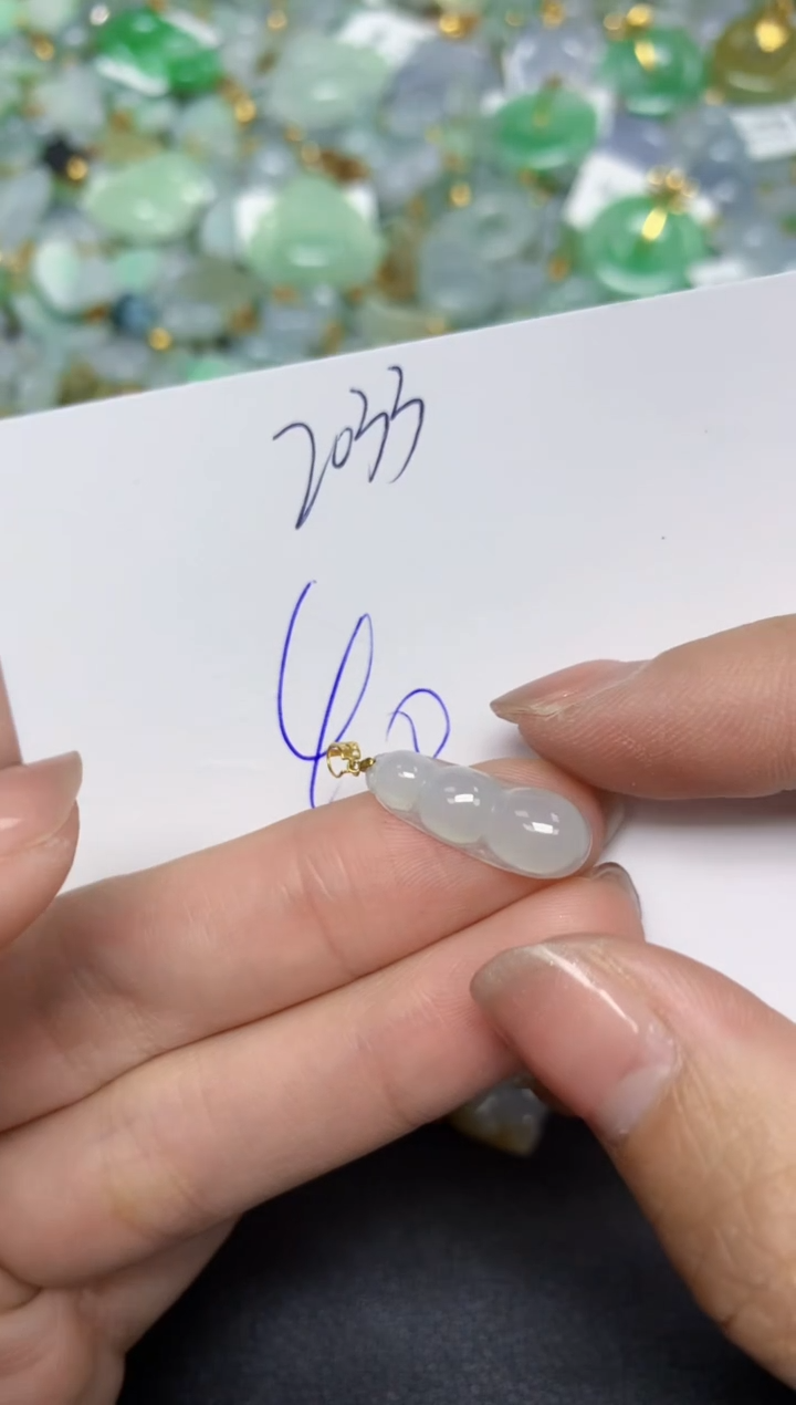 【闪购商品】翡翠颈饰18K金镶嵌天然翡翠A货