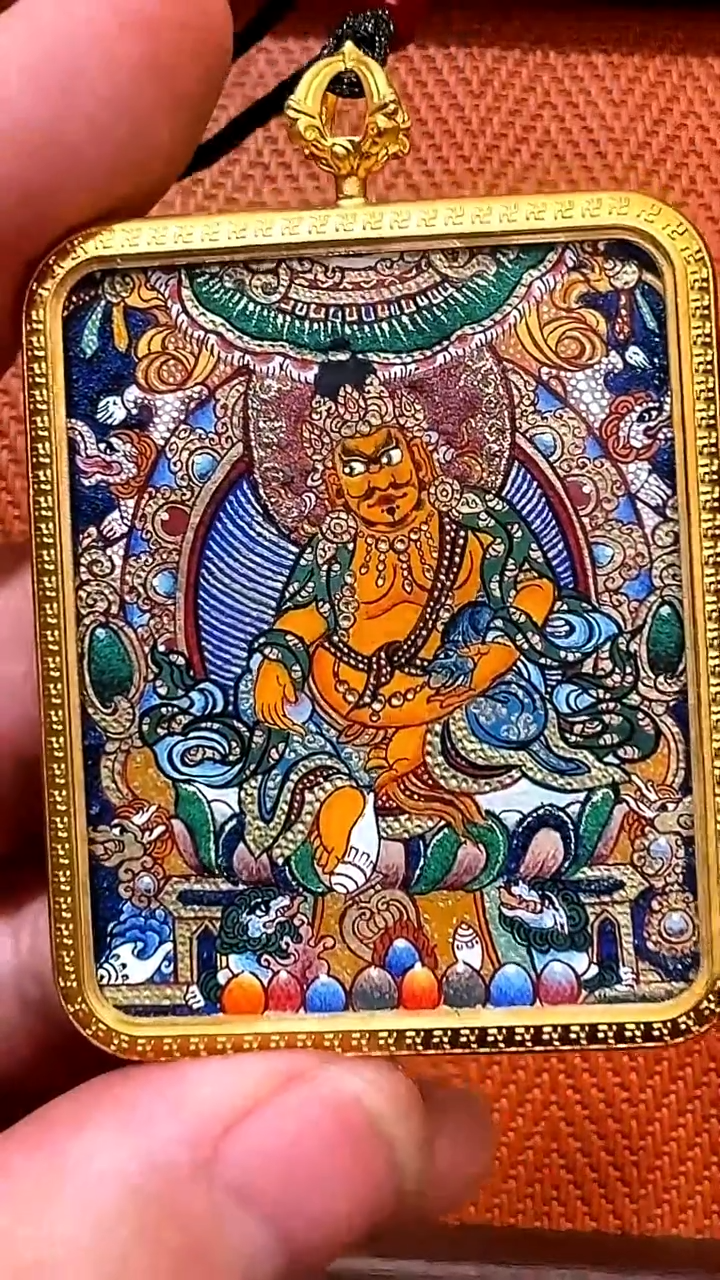 吊坠嘴哥严选——1225黄财神唐卡