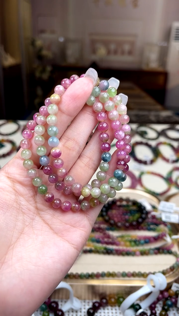 【闪购商品】碧玺/未镶嵌6mm+碧玺多圈多样性发货
