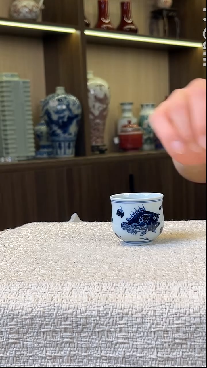 瓷片景德镇毛仔柴窑杯