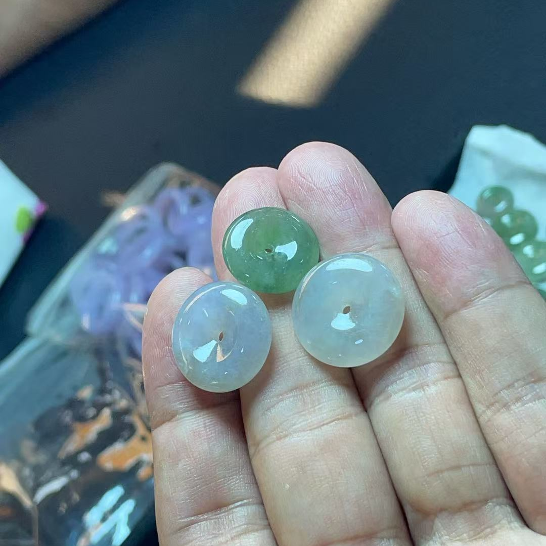 天然缅甸翡翠平安扣
