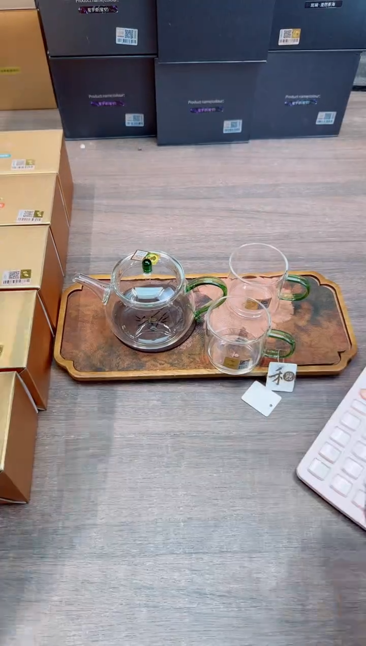 禾器逸杯湖绿+青云壶湖绿色+杯垫