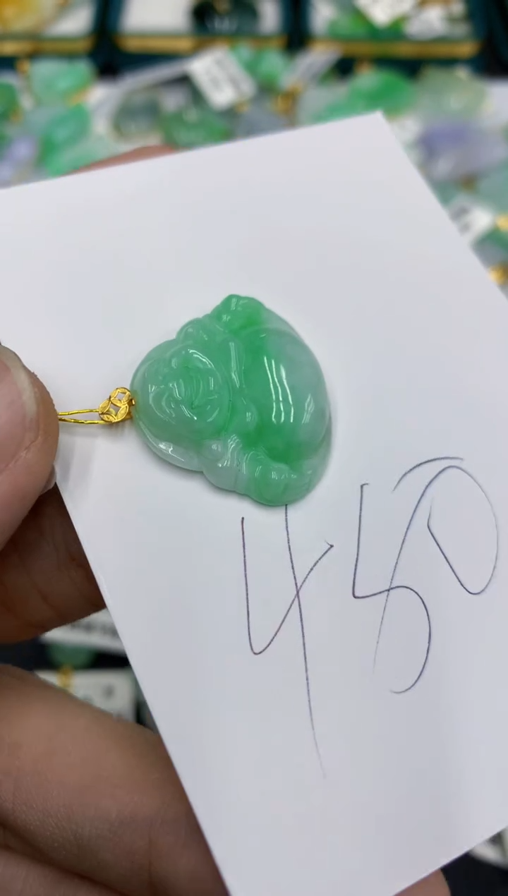 【闪购商品】翡翠颈饰18K金镶嵌11111111111
