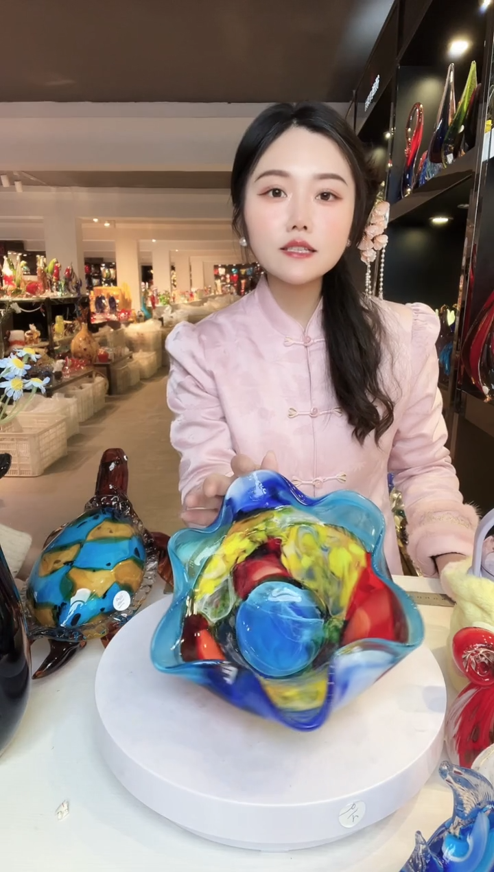 【闪购商品】茶盏琉璃摆件家居摆件