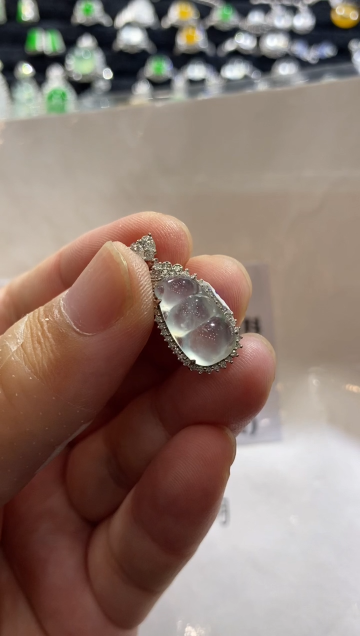 【闪购商品】翡翠颈饰18K金镶嵌收到货48小时鉴赏期（超时不退不换）