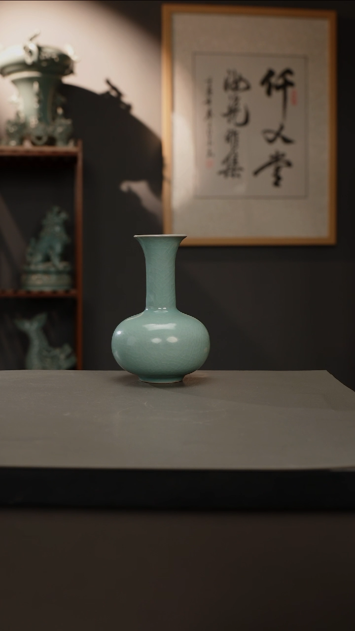 【闪购商品】杯仿古釉原矿  鼓腹瓶