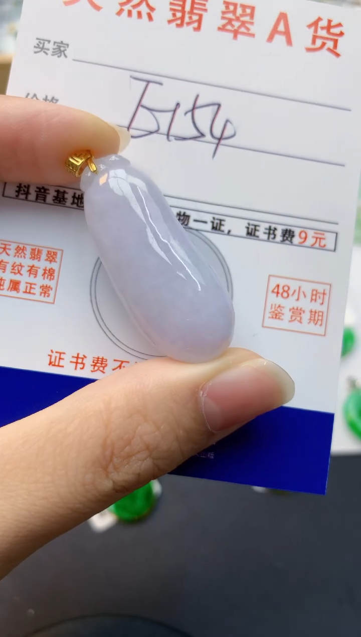 颈饰18K金镶嵌翡翠天然缅甸A货翡翠百元以上9元证书费自理