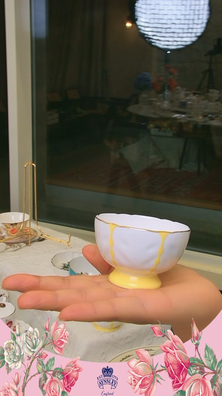 新骨瓷黄蝴蝶糖罐