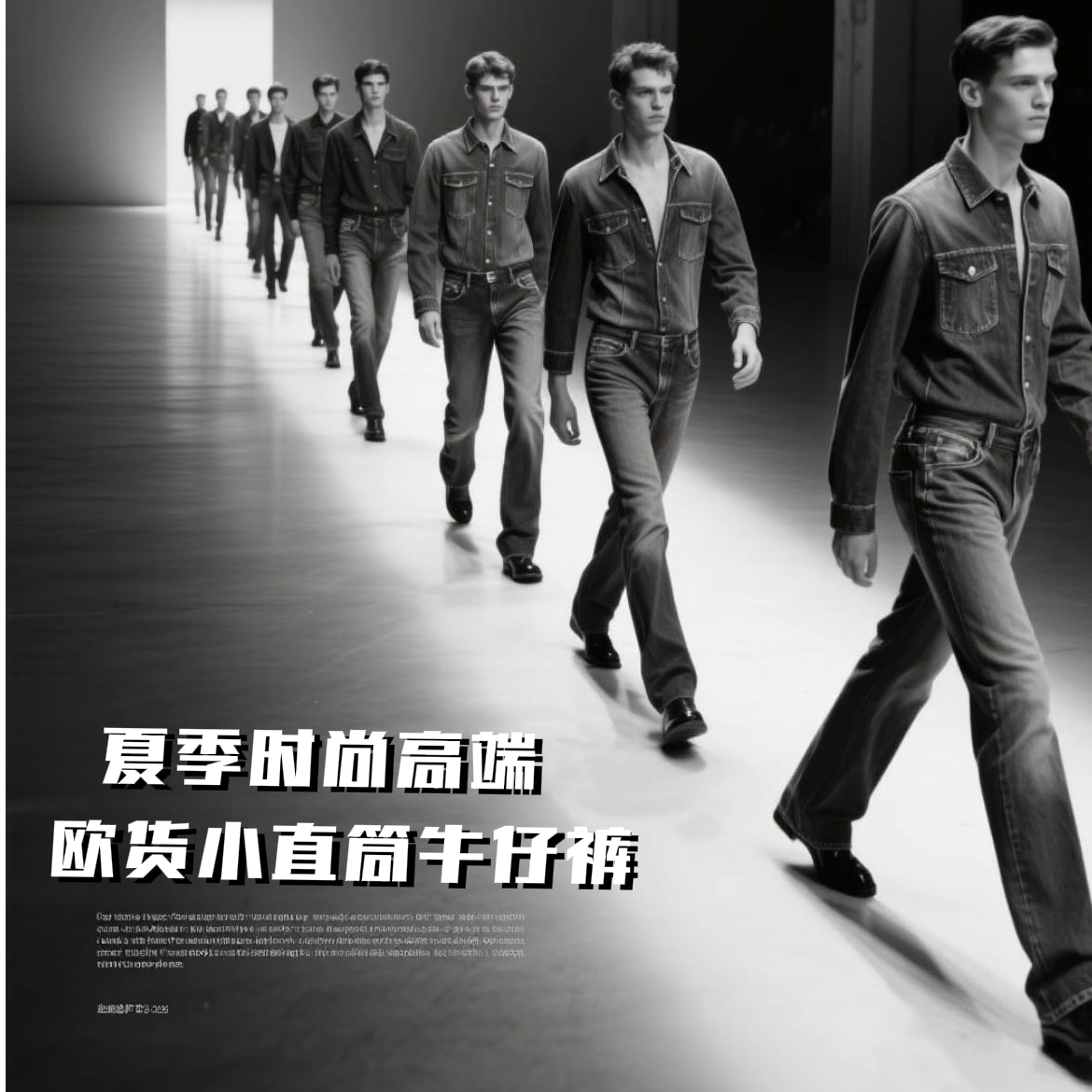 【预售】欧货2025新款高品质男时尚潮流休闲运动修身牛仔裤