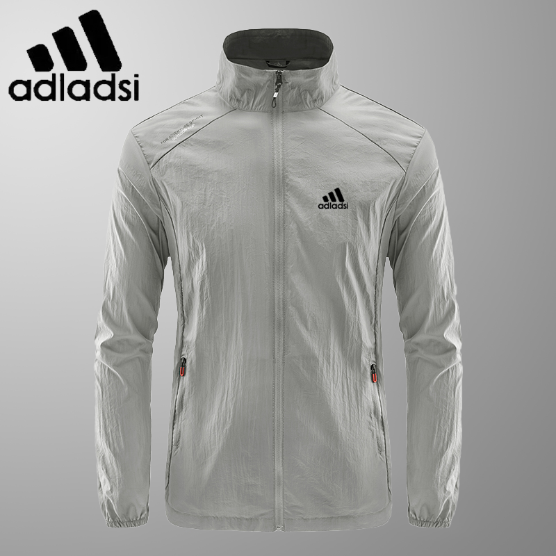 阿迪精选三叶草防晒衣男夏季薄款透气立领防紫外线速干凉感皮肤衣
