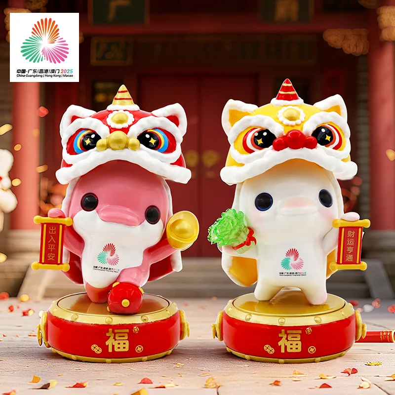 十五运会和残特奥会狮来运转岭南醒狮文化车摆件办公桌摆件