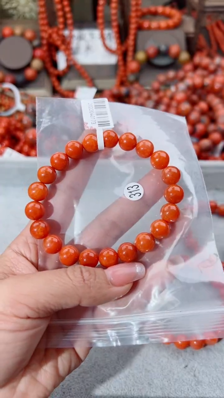 南红玛瑙未镶嵌手串9+