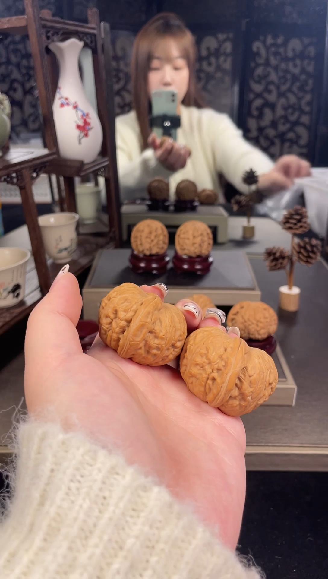 【闪购商品】文玩核桃把件平谷元宝42尺-7