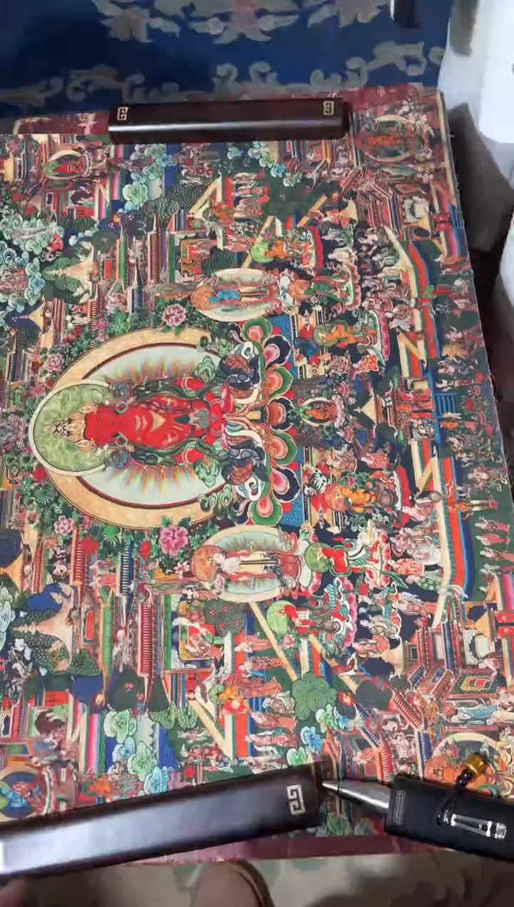 卷轴画龙妹的唐卡tk16