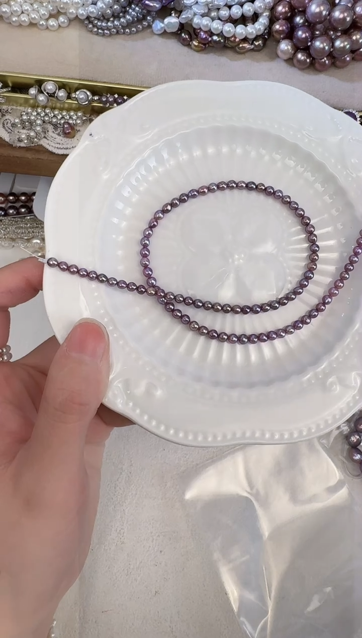 未镶嵌裸珠淡水珍珠小*叶d12