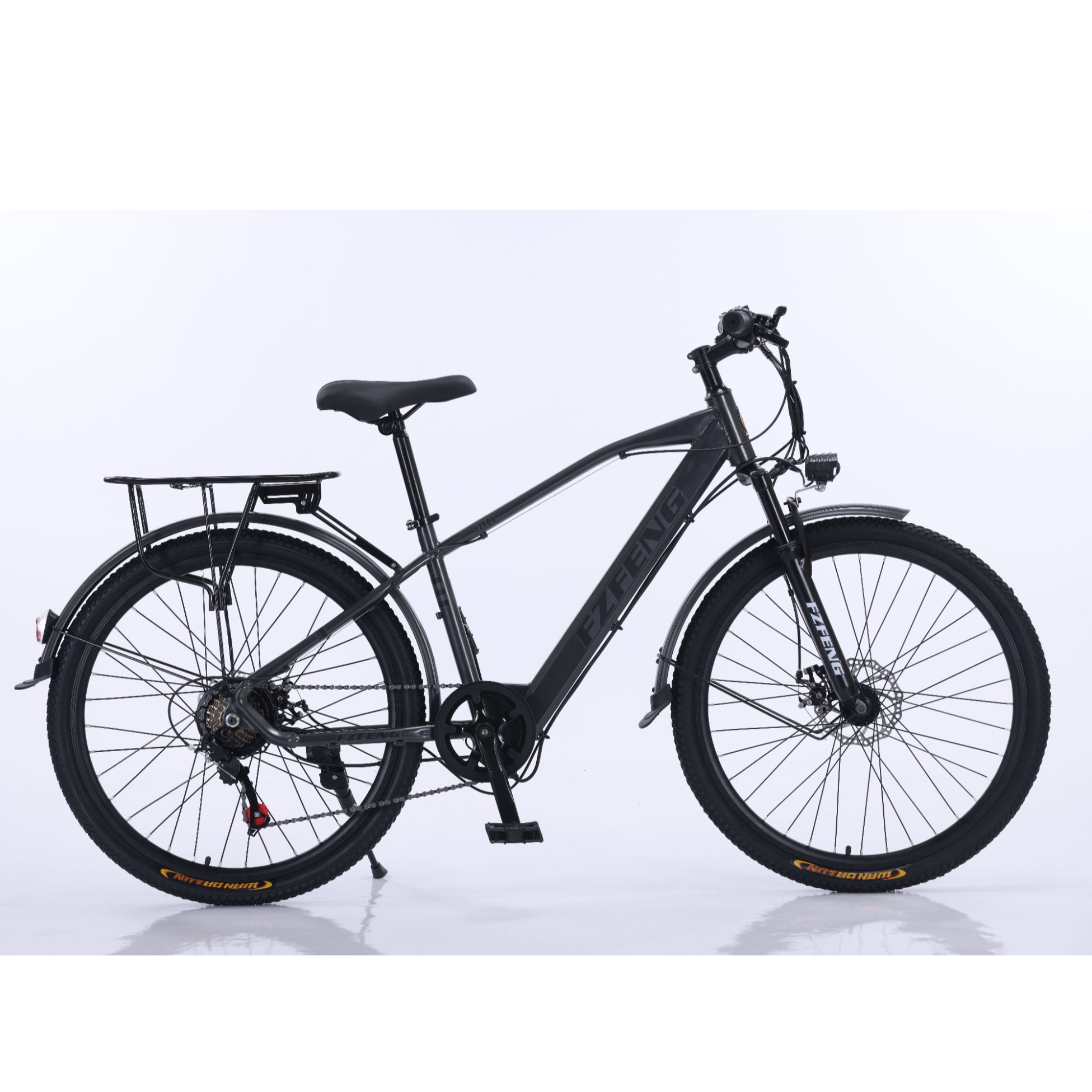 新款26寸高碳钢变速助力碟刹减震男女通用款山地自行车代步