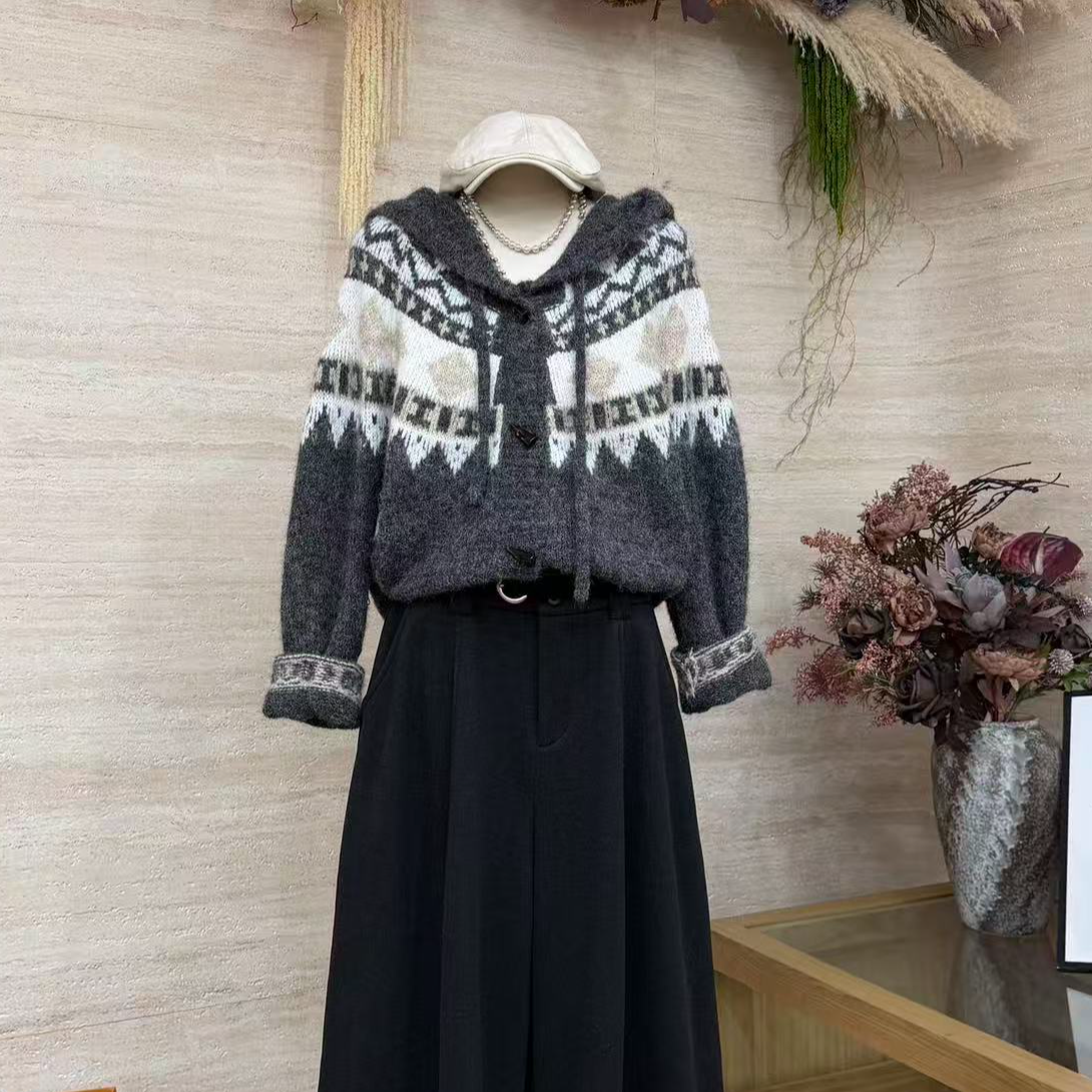 【费尔岛】韩系Chic慵懒风高级感气质毛衣-3800