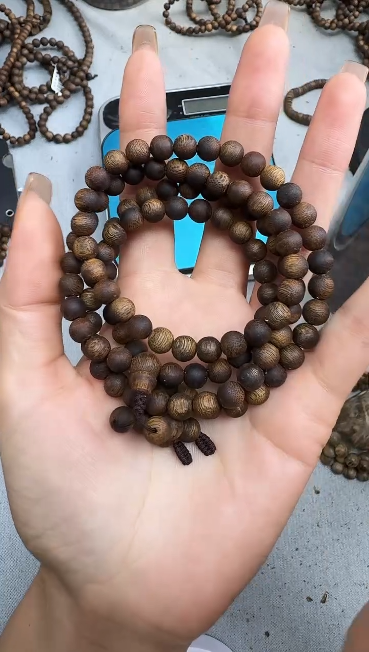 沉香手串0722紫棋圆珠多圈多样性发一