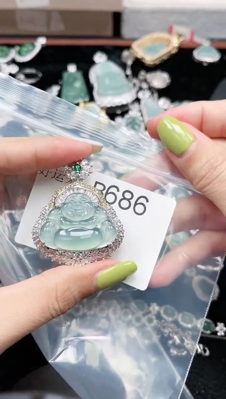 【闪购商品】翡翠颈饰未镶嵌赠皮绳686