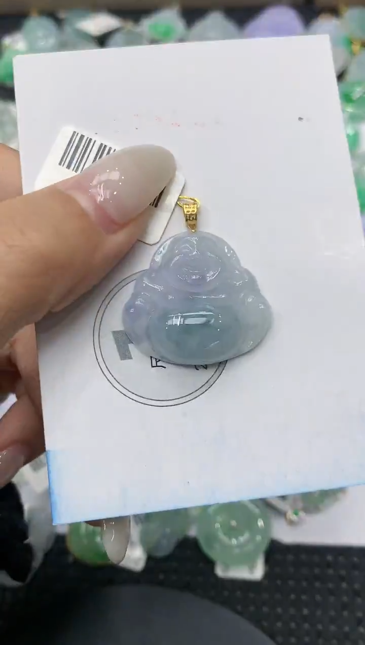 颈饰18K金镶嵌翡翠11111111111