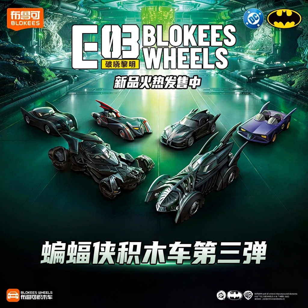 【龙龙拆盒】布鲁可蝙蝠侠积木车第三弹破晓黎明拼装玩具盲盒（代拆）