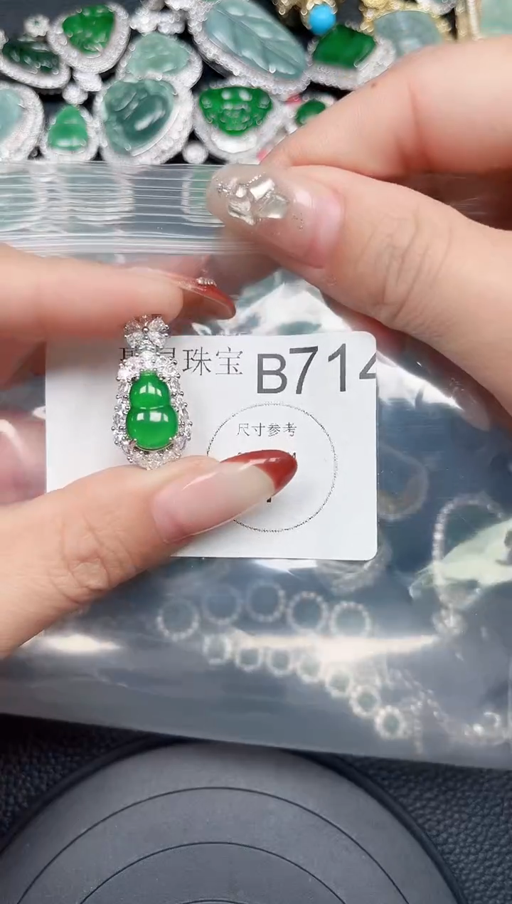 【闪购商品】翡翠颈饰未镶嵌赠皮绳714