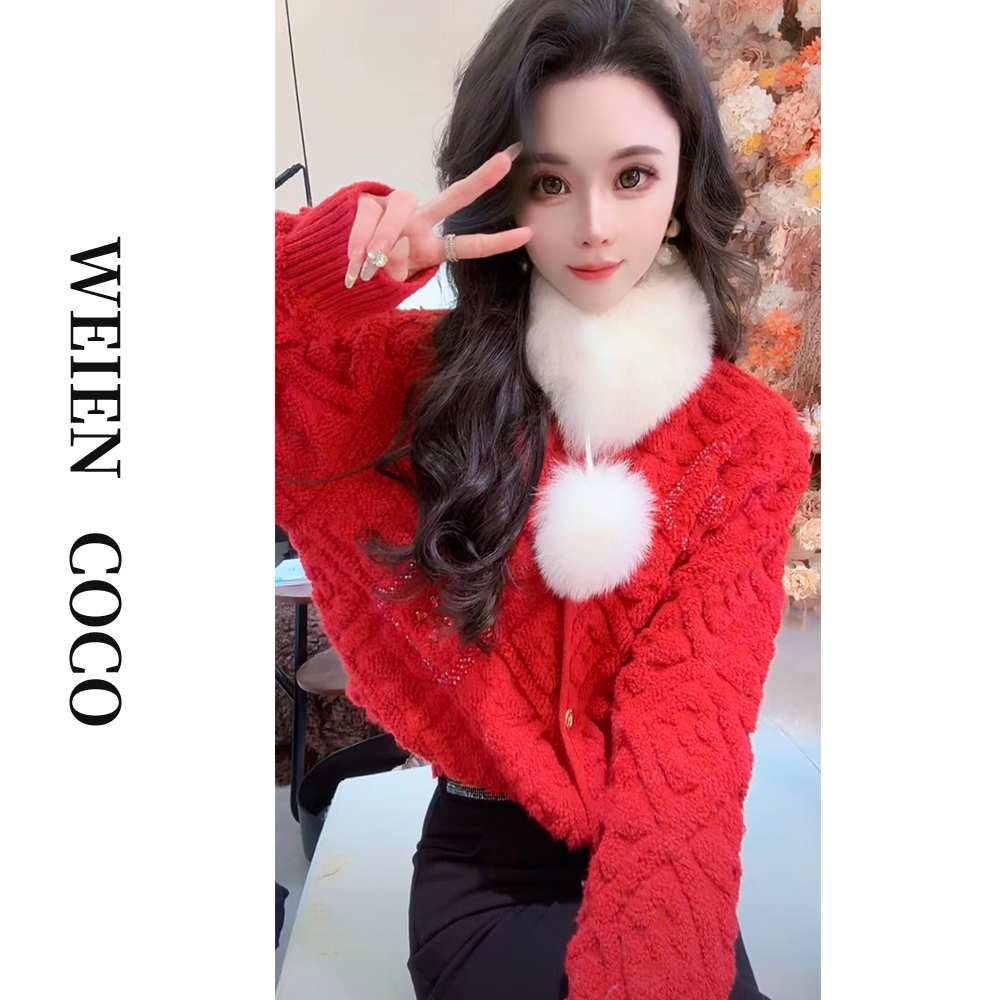 【薇恩COCO】毛衣镂空针织时尚新款简约长袖套头上衣S6395