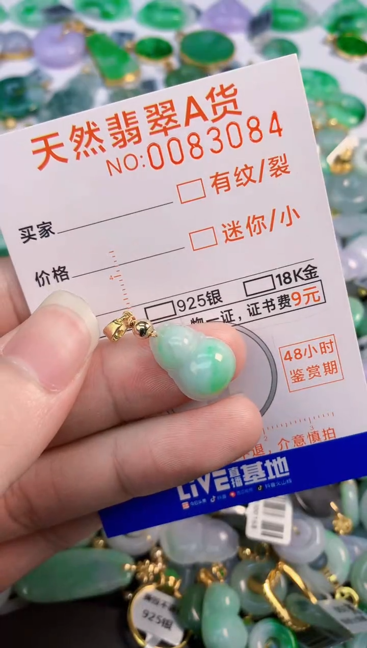翡翠未镶嵌吊坠(不含链)         1