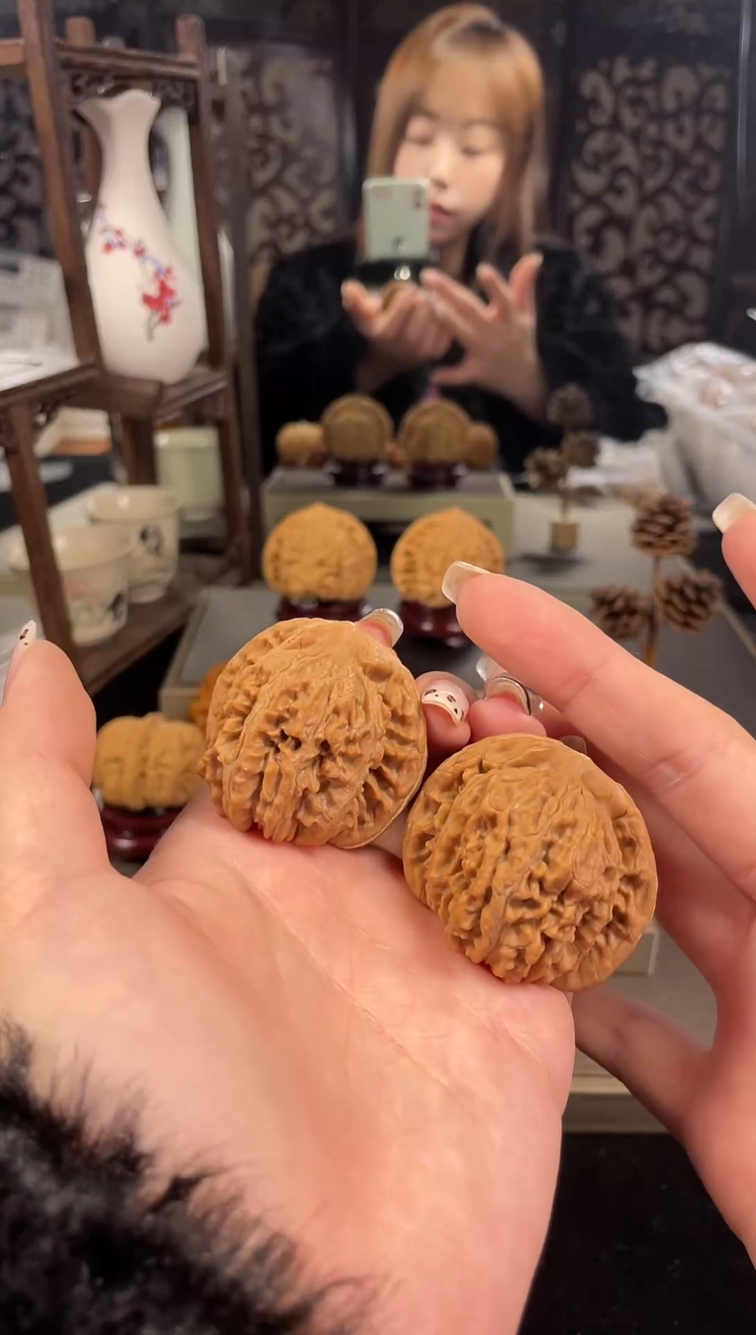 【闪购商品】文玩核桃把件四座楼44尺-19