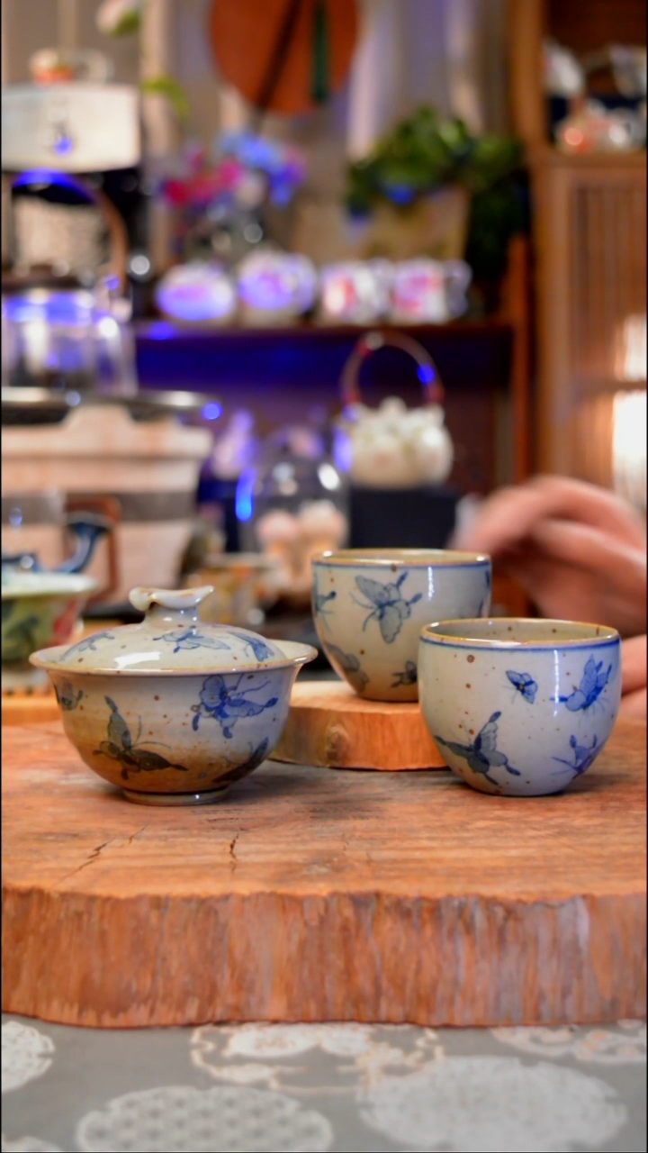 【闪购商品】杯子蝴蝶手工手绘手工手绘