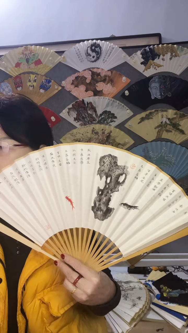 扇子九五寸十八方玉竹折扇