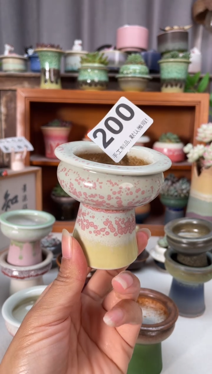 瓷片爱***猫200知木小芳花盆