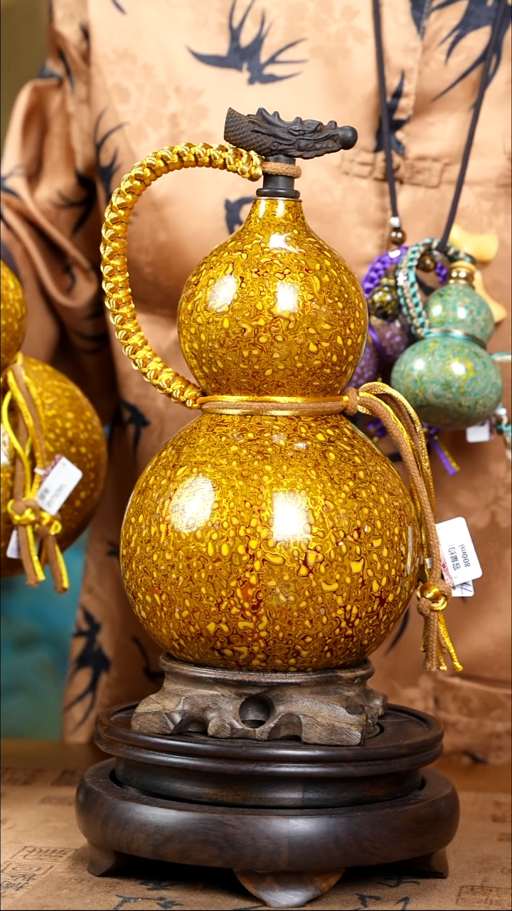 藏WU058漆艺酒葫芦不包手串