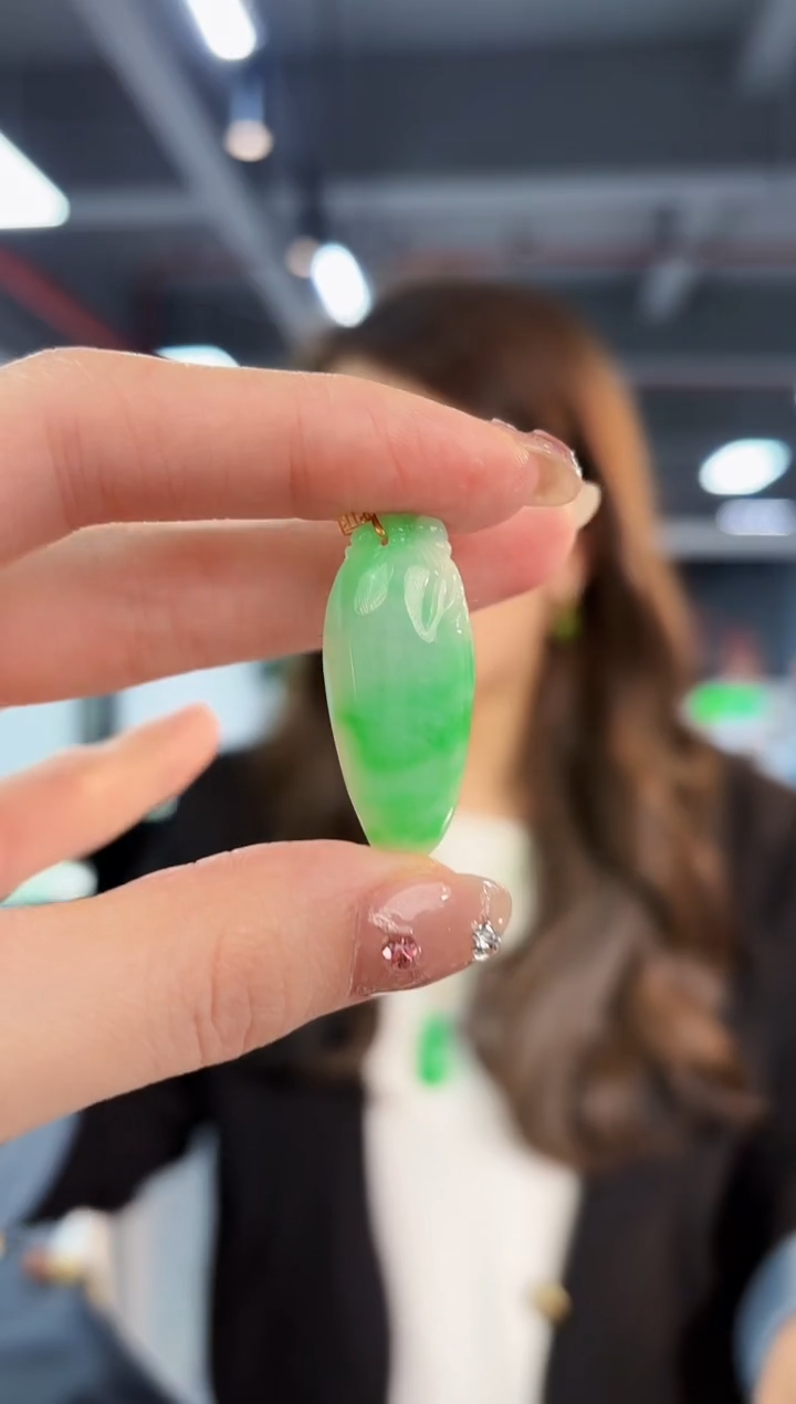 【闪购商品】翡翠颈饰18K金镶嵌缅料A货/支持复检/一件